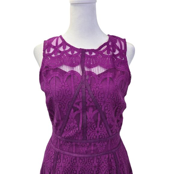NWT Adelyn Rae Lace Overlay Fit & Flare Sleeveless Dress Size Small - Picture 4 of 7
